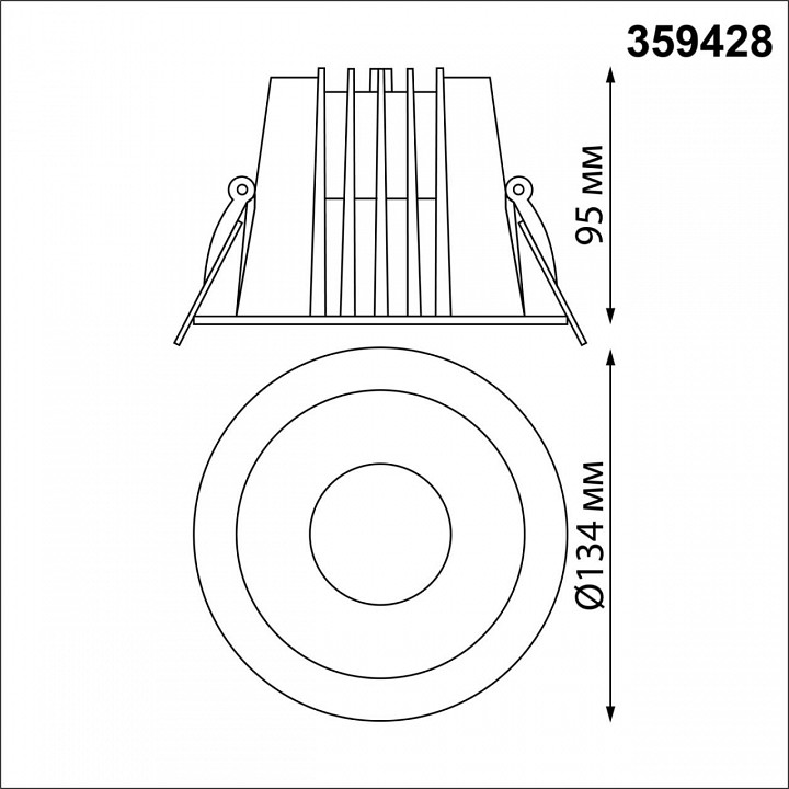 Встраиваемый светильник novotech lang 359428