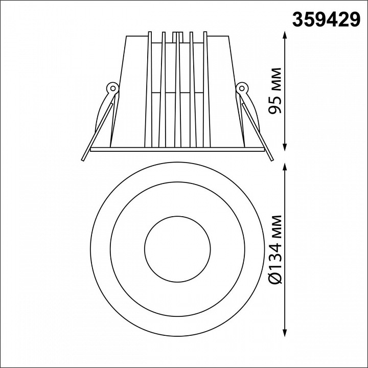 Встраиваемый светильник novotech lang 359429