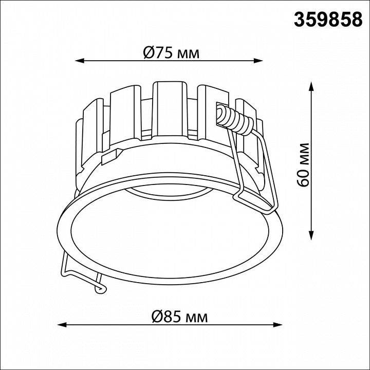 Встраиваемый светильник novotech solis 359858