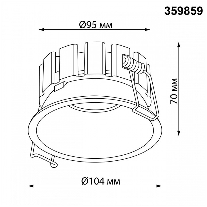 Встраиваемый светильник novotech solis 359859