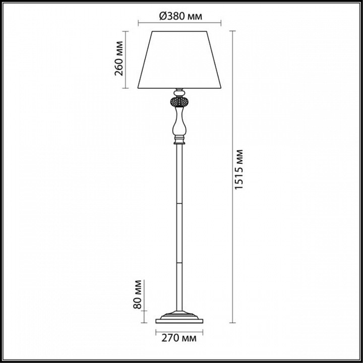 Торшер odeon light aurelia 3390/1f
