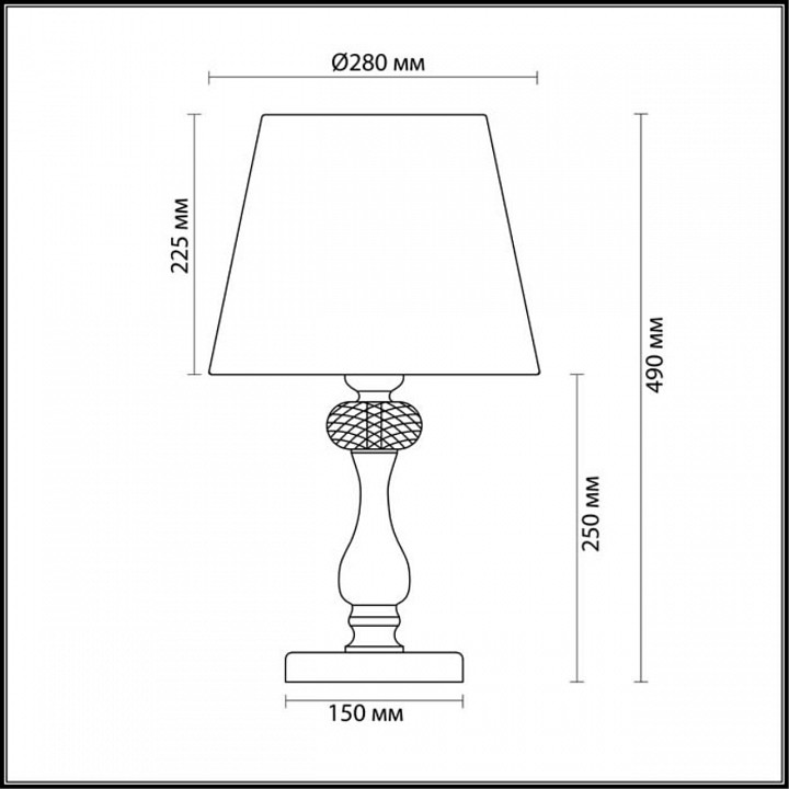 Настольная лампа декоративная odeon light aurelia 3390/1t