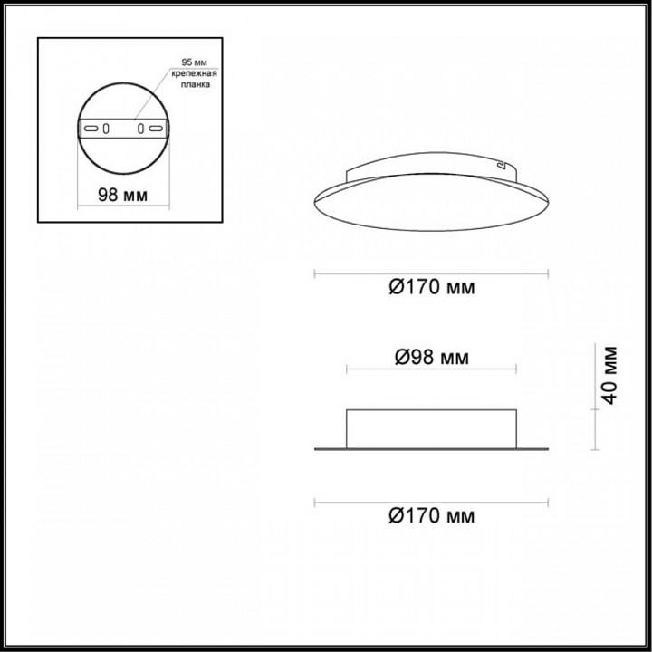 Накладной светильник odeon light lunario 3562/6wl