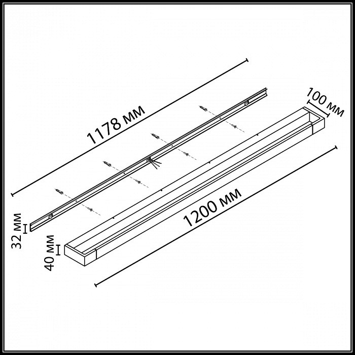 Накладной светильник odeon light arno 3888/36wl