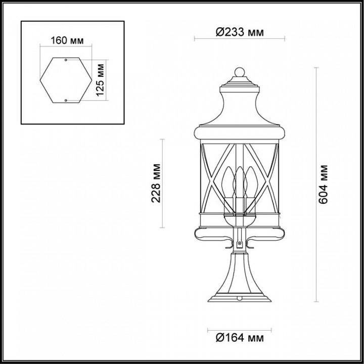 Наземный низкий светильник odeon light sation 4045/3b