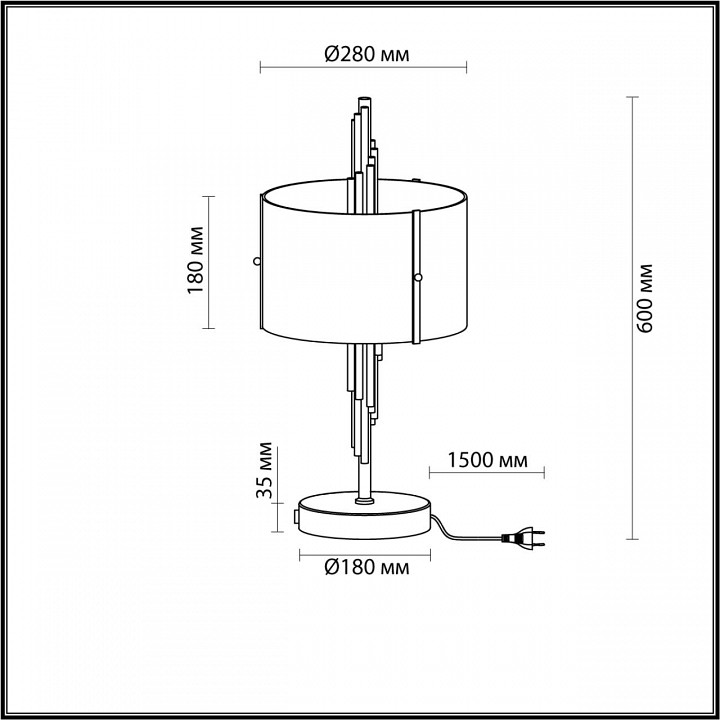 Настольная лампа декоративная odeon light margaret 4895/2t