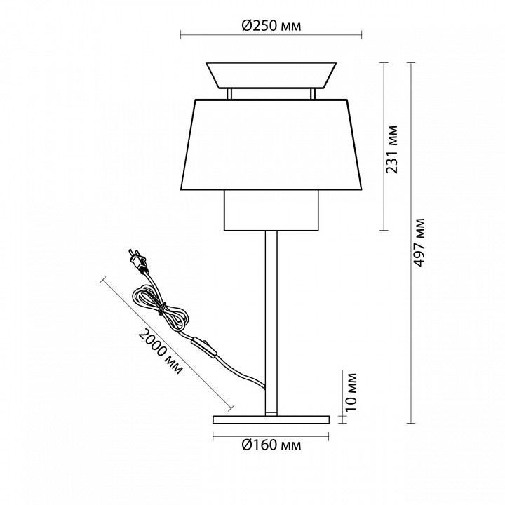 Настольная лампа декоративная odeon light kressa 4992/1t