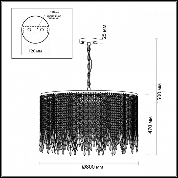 Подвесная люстра odeon light chokka 5028/12