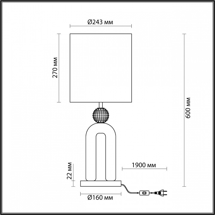 Настольная лампа декоративная odeon light bagel 5410/1t