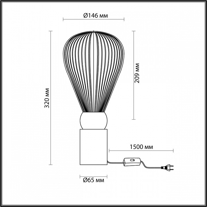 Настольная лампа декоративная odeon light elica 2 5418/1t