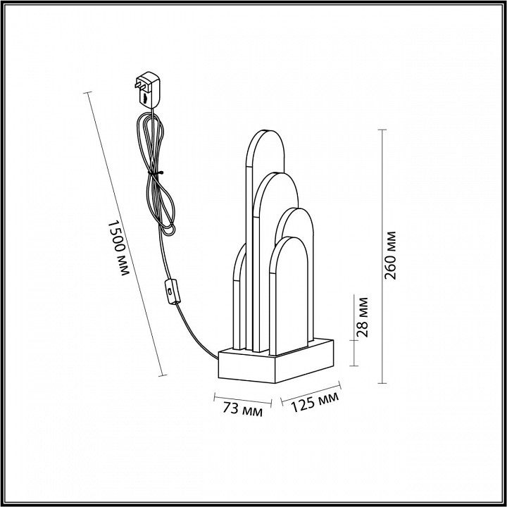 Настольная лампа декоративная odeon light foros 5438/12tl