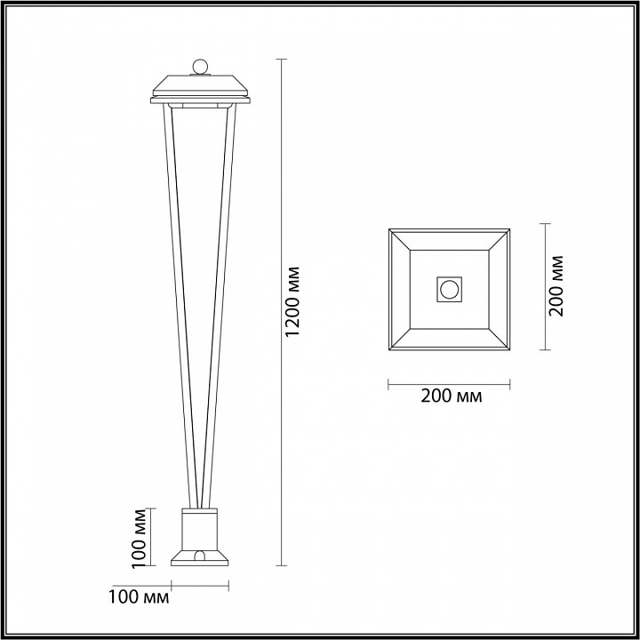 Наземный высокий светильник odeon light bearitz 6655/12ga