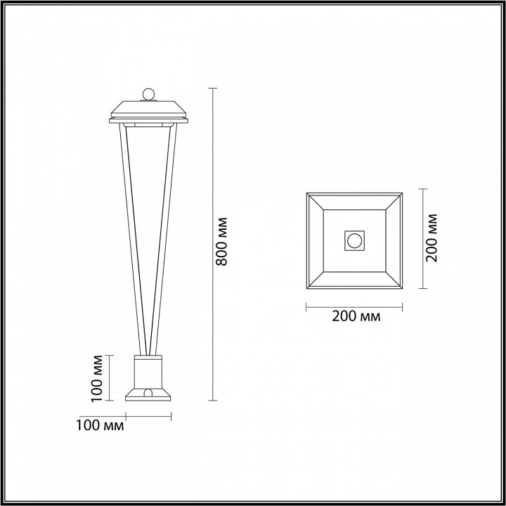 Наземный низкий светильник odeon light bearitz 6655/12gl3