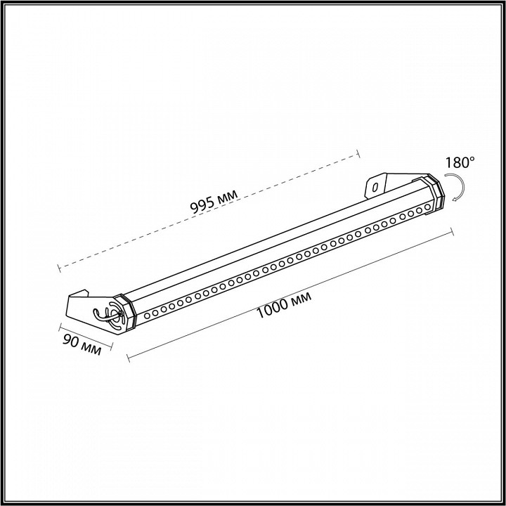 Настенно-потолочный прожектор odeon light graze 7040/10wl
