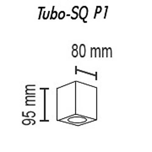 Накладной светильник topdecor tubo8 sq tubo8 sq p1 09