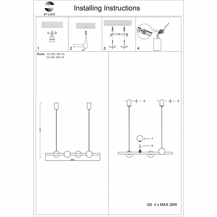 Подвесной светильник st-luce asolo sl1185.403.04