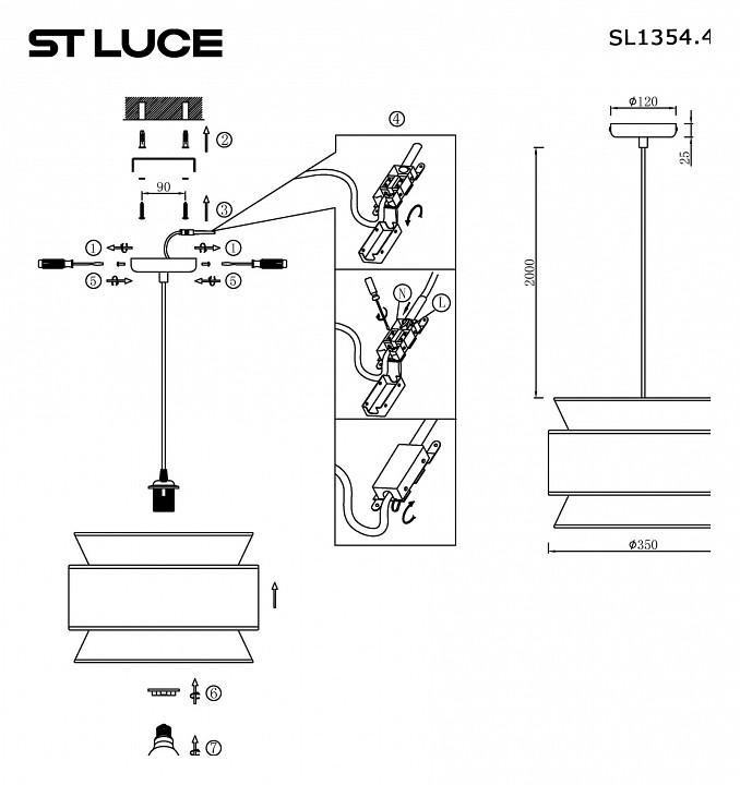 Подвесной светильник st-luce jackie sl1354.403.01