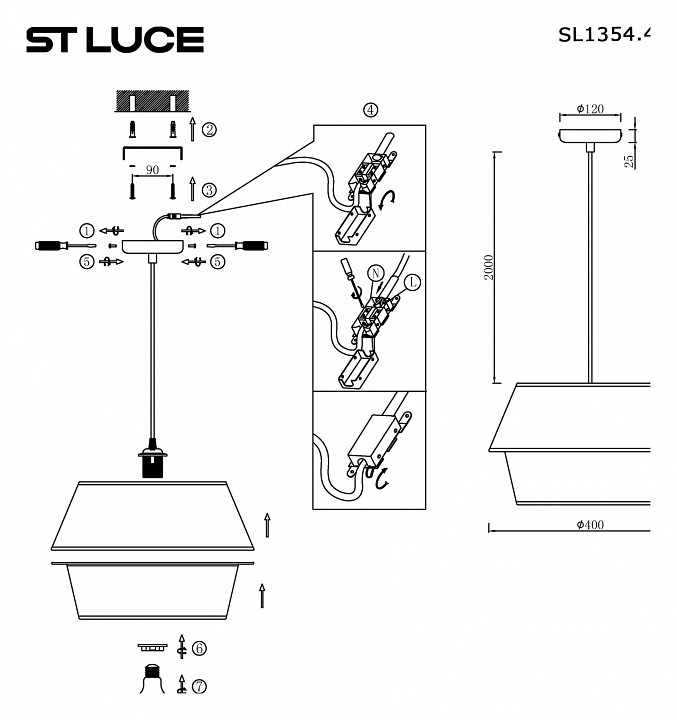Подвесной светильник st-luce jackie sl1354.413.01