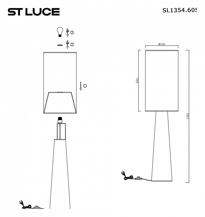 Торшер st-luce jackie sl1354.605.01