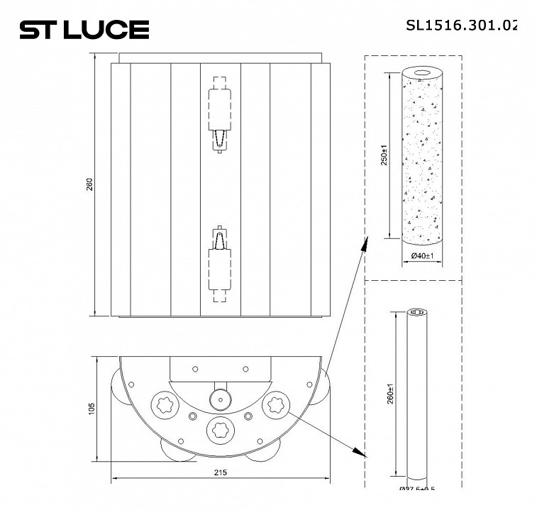 Накладной светильник st-luce delight sl1516.301.02