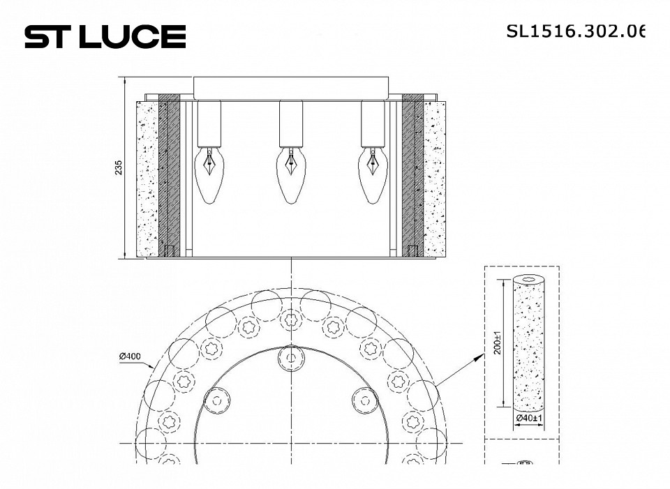 Накладной светильник st-luce delight sl1516.302.06