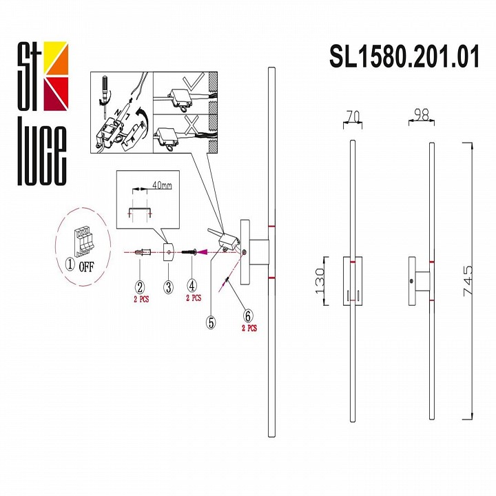 Бра st-luce ralio sl1580.201.01