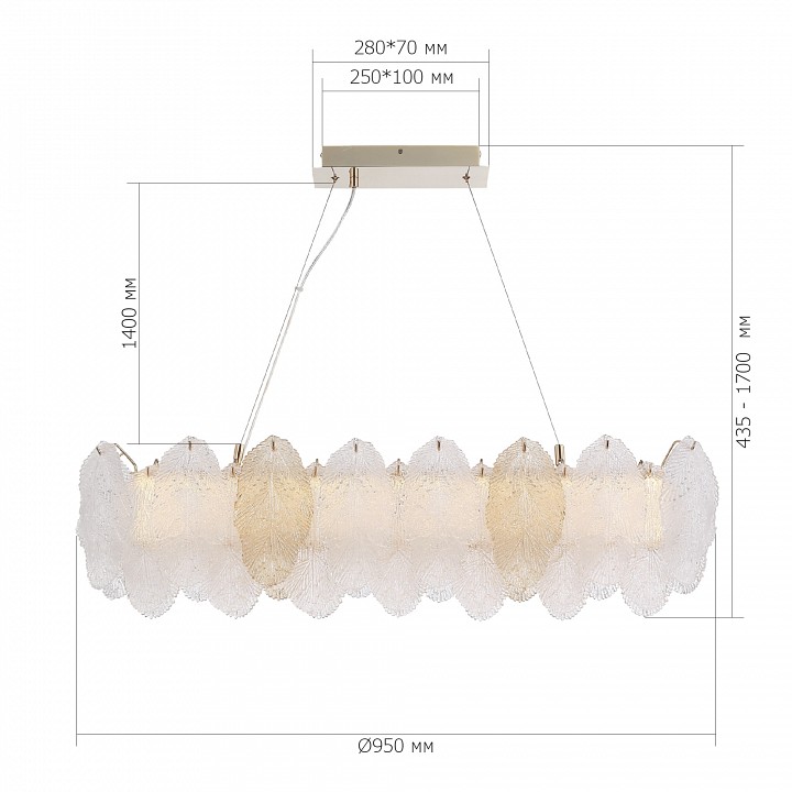Подвесная люстра st-luce lightsome sl6135.233.01