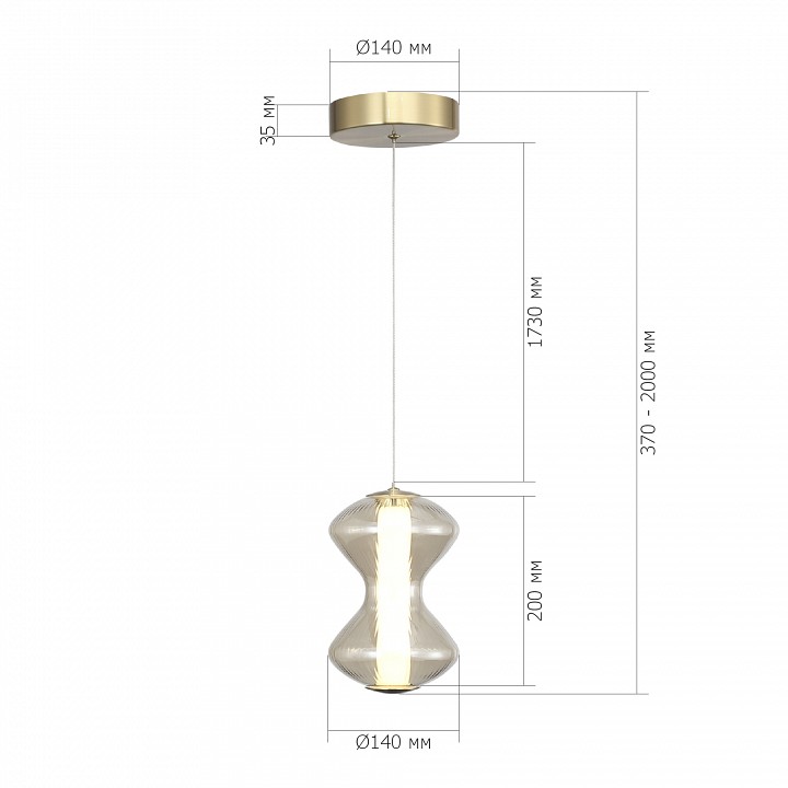 Подвесной светильник st-luce spine sl6136.203.01