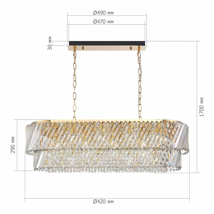 Подвесная люстра st-luce ritz sl6138.303.14