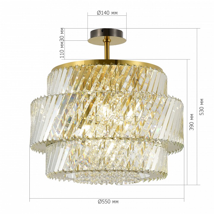 Люстра на штанге st-luce ritz sl6138.313.12