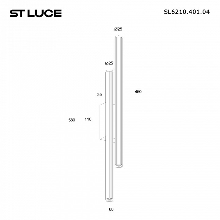 Накладной светильник st-luce lilt sl6210.401.04