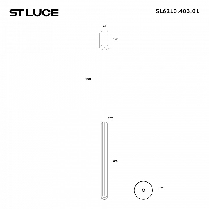 Подвесной светильник st-luce lilt sl6210.403.01