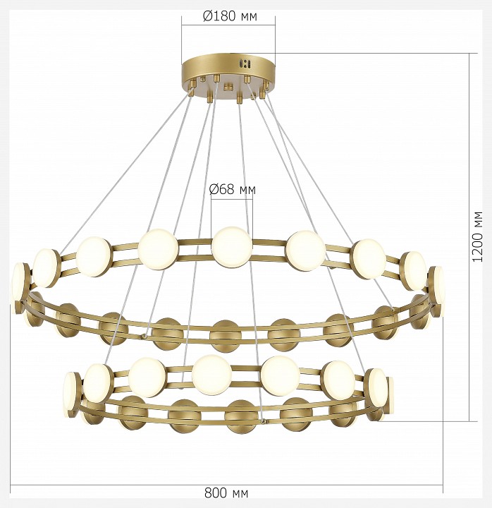 Подвесная люстра st-luce monro sl6610.203.36