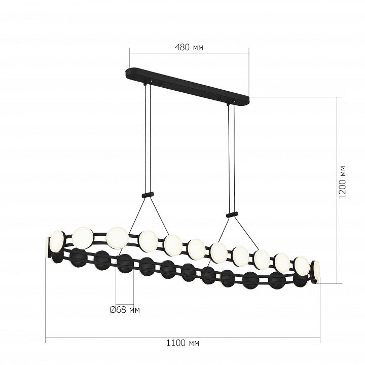 Подвесная люстра st-luce monro sl6610.403.26