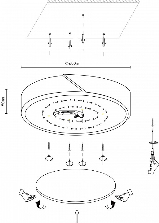 Накладной светильник velante velante 445-467-01