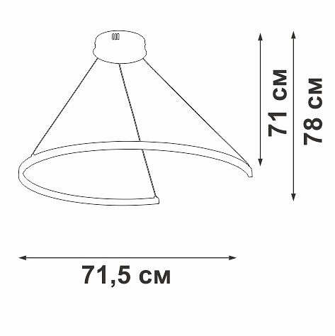 Подвесной светильник vitaluce v2706 v2706-9/1s