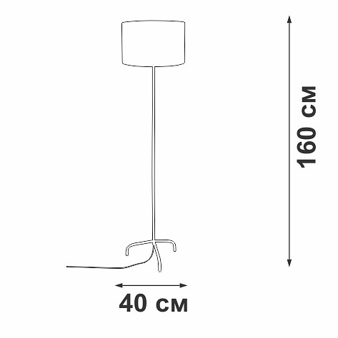 Торшер vitaluce v2839 v2839-1/1p