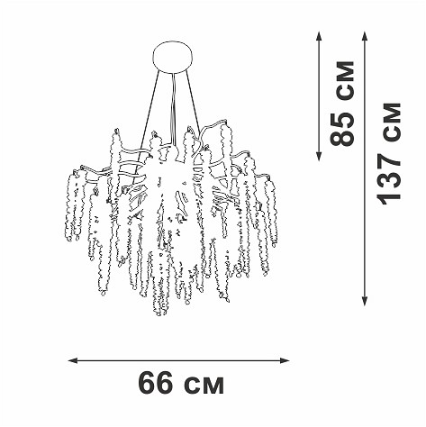 Подвесная люстра vitaluce v2855 v2855-9/7s