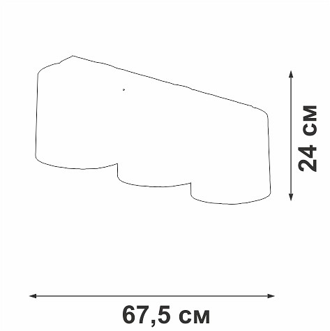 Накладной светильник vitaluce v2881 v2881-1/3pl