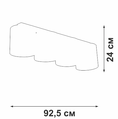 Накладной светильник vitaluce v2882 v2882-1/4pl