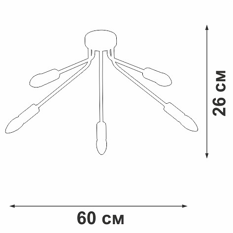 Потолочная люстра vitaluce v3020 v3020-1/5pl