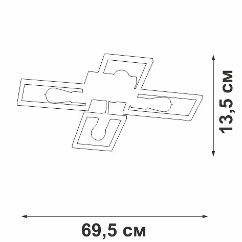 Потолочная люстра vitaluce v3031 v3031-7/4pl