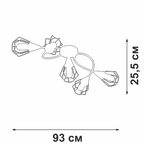 Потолочная люстра vitaluce v3037 v3037-0/5pl