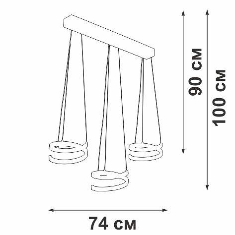 Подвесной светильник vitaluce v3047 v3047-1/3s