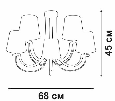 Люстра на штанге vitaluce v3075 v3075-9/5pl