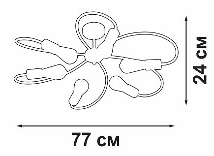 Потолочная люстра vitaluce v3076 v3076-1/6pl