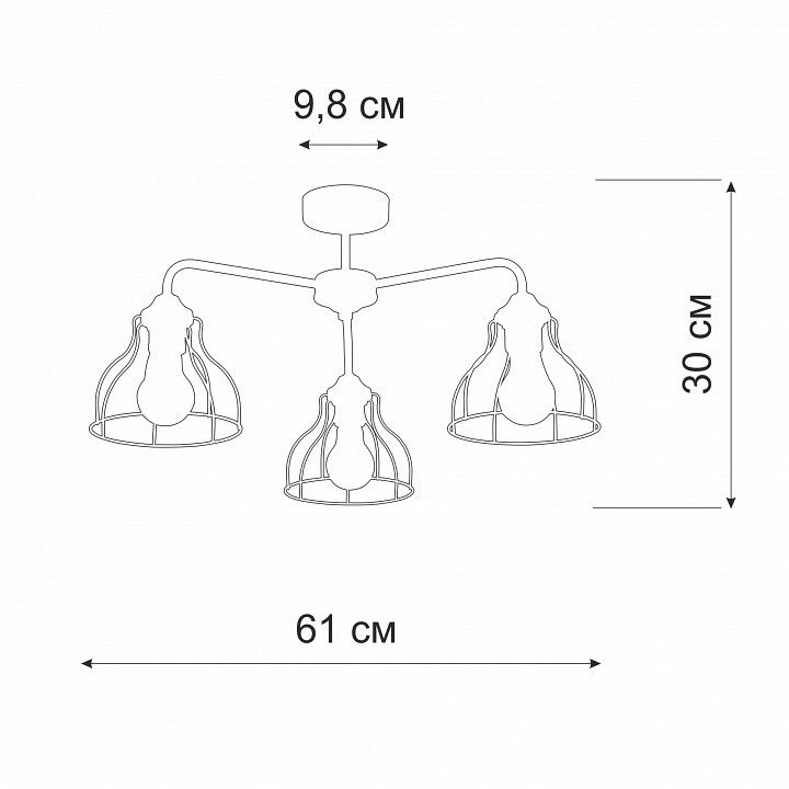 Люстра на штанге vitaluce v3102 v3102-1/3pl