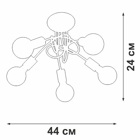 Потолочная люстра vitaluce v37270 v37270-8/5pl