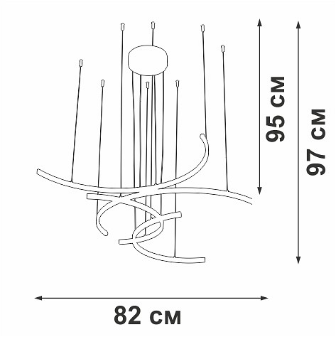 Подвесная люстра vitaluce v3777 v3777-0/4s