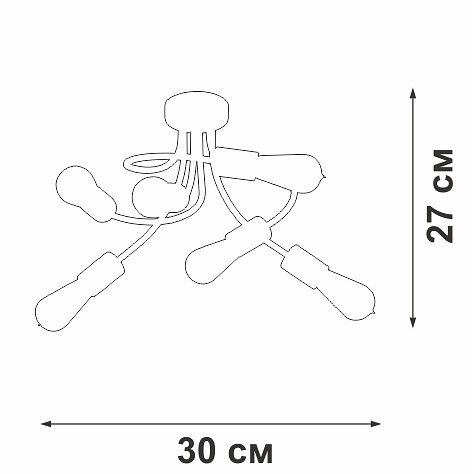 Потолочная люстра vitaluce v3928 v3928-1/6pl